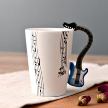 Load image into Gallery viewer, Creative Guitar Ceramic Cup Personality Novelty Music Note Milk Coffee Tea Cup Juice Lemon Mug Home Office Drinkware Unique Gift