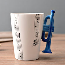 Load image into Gallery viewer, Creative Guitar Ceramic Cup Personality Novelty Music Note Milk Coffee Tea Cup Juice Lemon Mug Home Office Drinkware Unique Gift