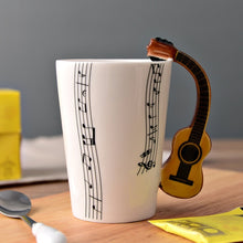 Load image into Gallery viewer, Creative Guitar Ceramic Cup Personality Novelty Music Note Milk Coffee Tea Cup Juice Lemon Mug Home Office Drinkware Unique Gift