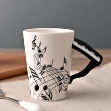 Load image into Gallery viewer, Creative Guitar Ceramic Cup Personality Novelty Music Note Milk Coffee Tea Cup Juice Lemon Mug Home Office Drinkware Unique Gift