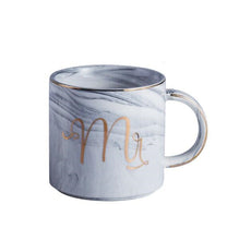 Load image into Gallery viewer, Classic Marble Porcelain Coffee Mug Hand Painted Ceramic Mr and Mrs Tea Milk Cups Cafe Drinkware Novelty Gifts