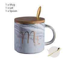 Load image into Gallery viewer, Classic Marble Porcelain Coffee Mug Hand Painted Ceramic Mr and Mrs Tea Milk Cups Cafe Drinkware Novelty Gifts